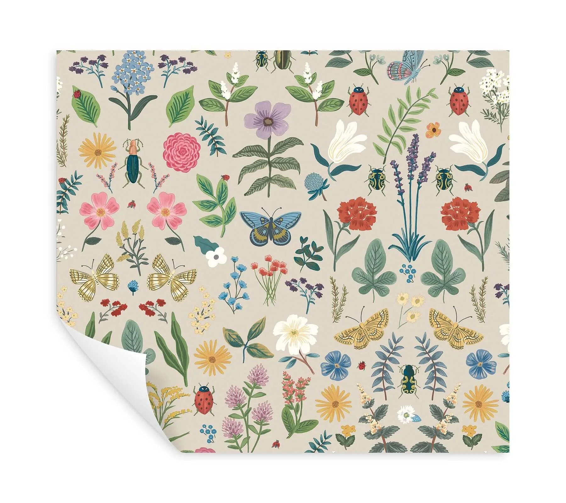 Rifle Paper Co. Curio wallpaper, color Linen, SKU PSW1541RL