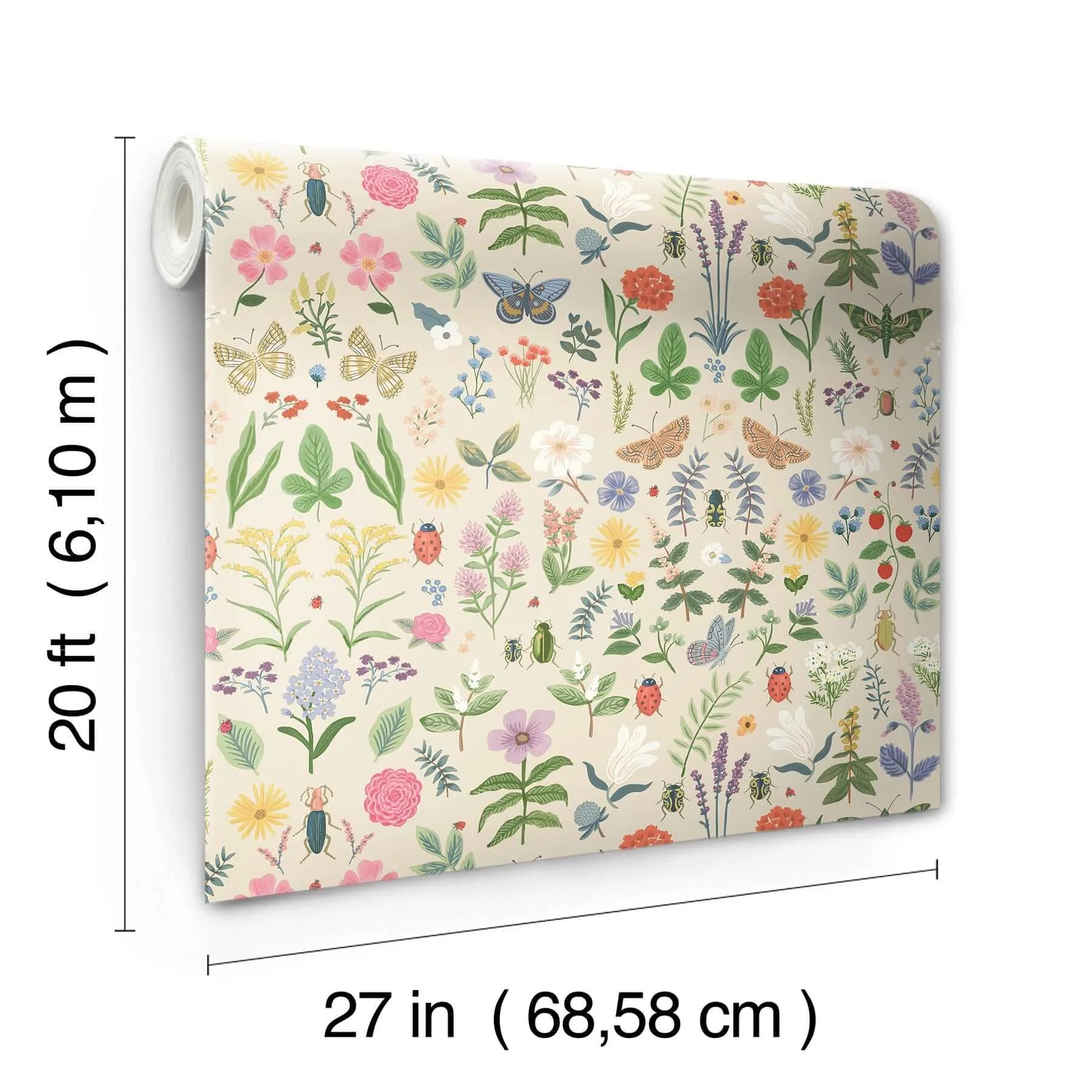 Rifle Paper Co. Curio - Cream Wallpaper | Buy Online Rifle Paper Co. Curio wallpaper, color Cream, SKU PSW1542RL