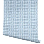 Rifle Paper Co. Daisy Gingham - Blue Wallpaper | Buy Online Rifle Paper Co. Daisy Gingham wallpaper, color Blue, SKU PSW1689RL