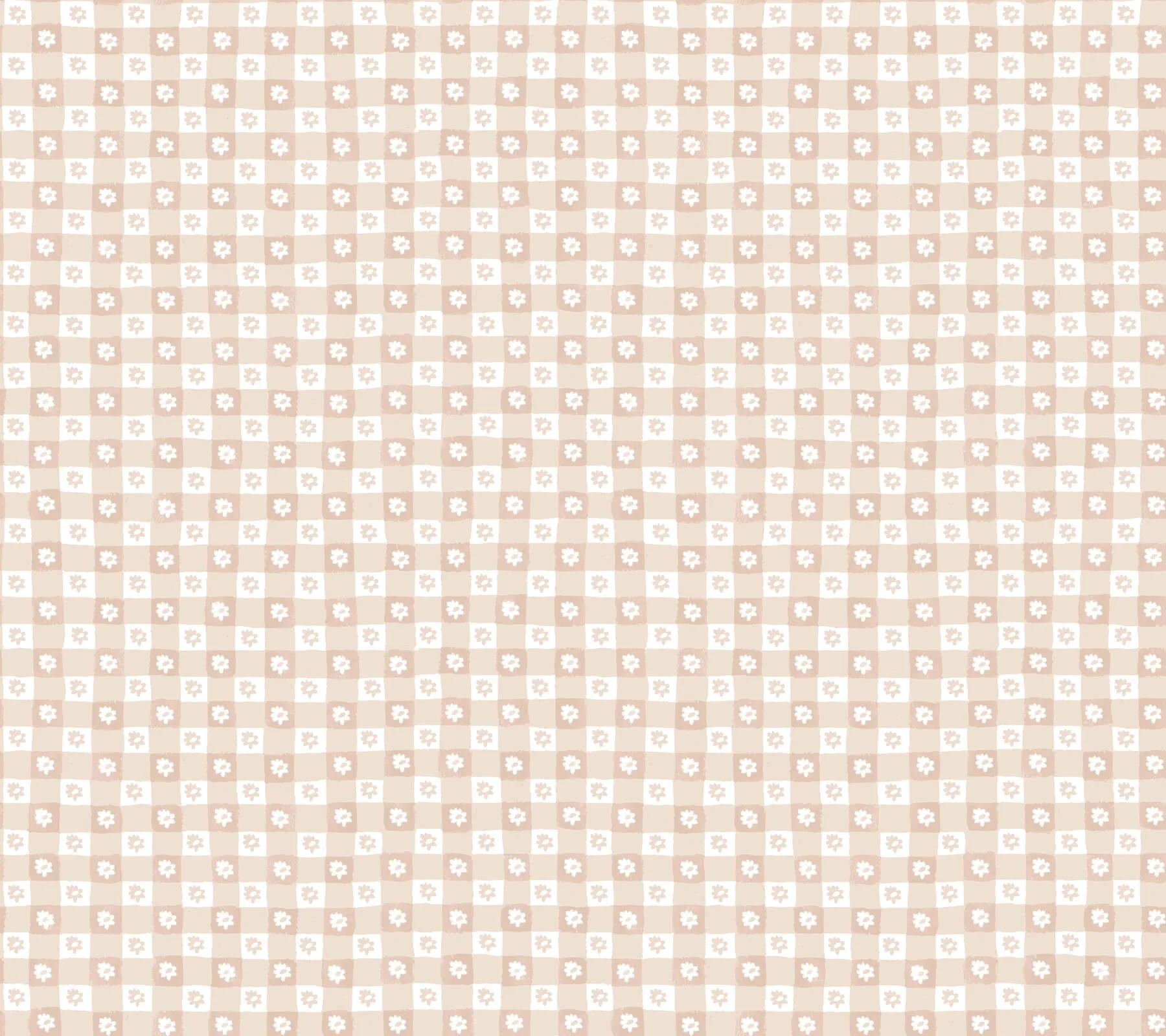 Rifle Paper Co. Daisy Gingham wallpaper, color Blush, SKU PSW1690RL