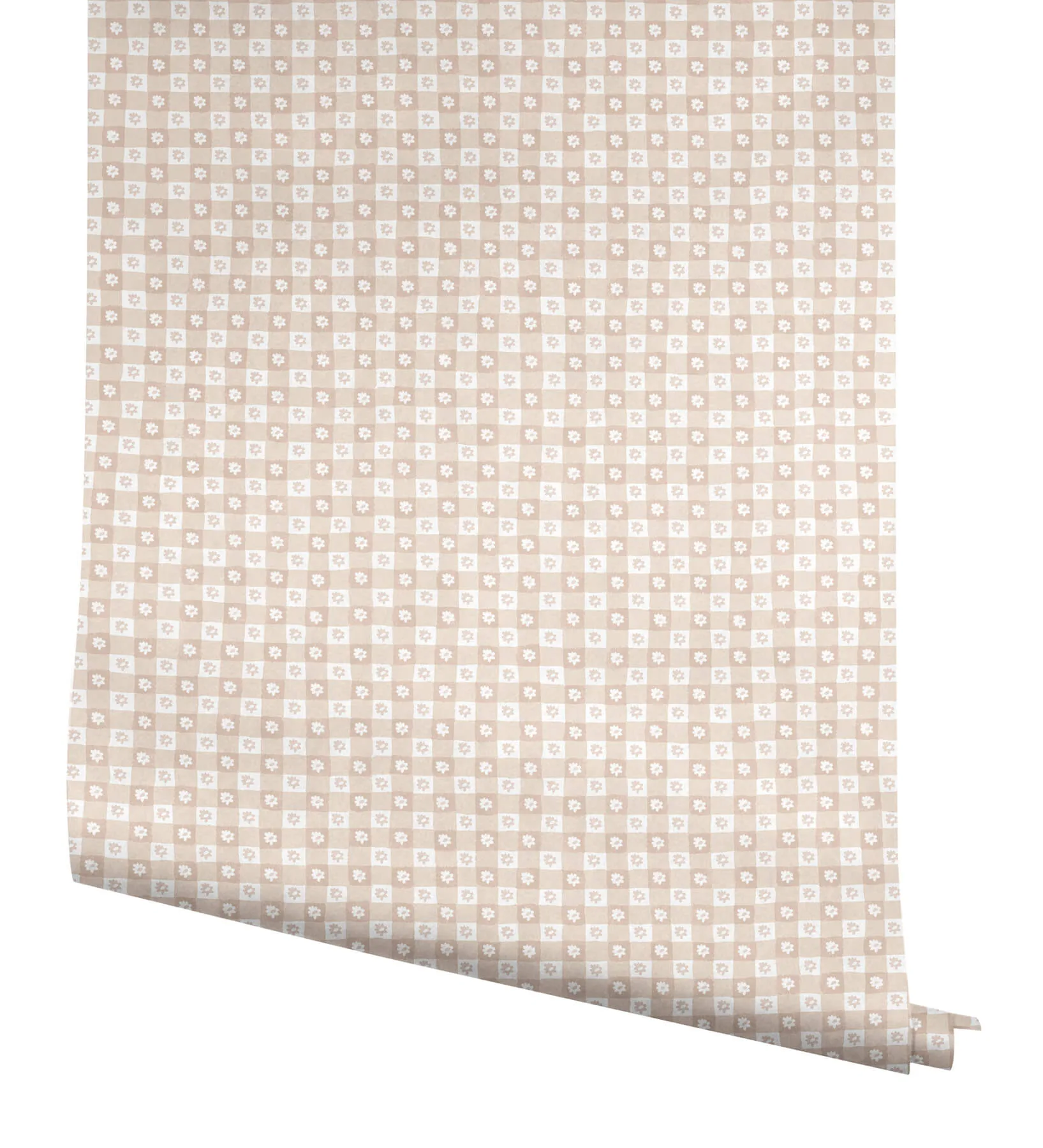 Rifle Paper Co. Daisy Gingham - Blush Wallpaper | Buy Online Rifle Paper Co. Daisy Gingham wallpaper, color Blush, SKU PSW1690RL