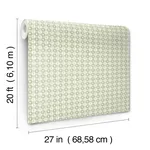 Rifle Paper Co. Daisy Gingham wallpaper, color Green, SKU PSW1694RL