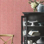 Rifle Paper Co. Daisy Gingham - Red Wallpaper | Buy Online Rifle Paper Co. Daisy Gingham wallpaper, color Red, SKU PSW1691RL
