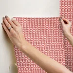 Rifle Paper Co. Daisy Gingham - Red Wallpaper | Buy Online Rifle Paper Co. Daisy Gingham wallpaper, color Red, SKU PSW1691RL