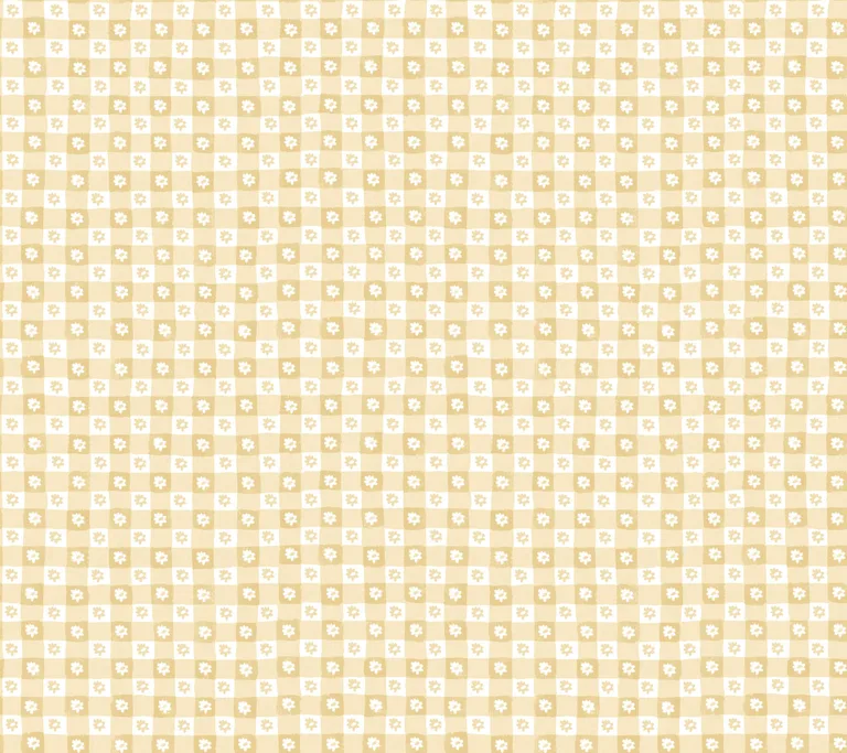 Rifle Paper Co. Daisy Gingham wallpaper, color Yellow, SKU PSW1692RL