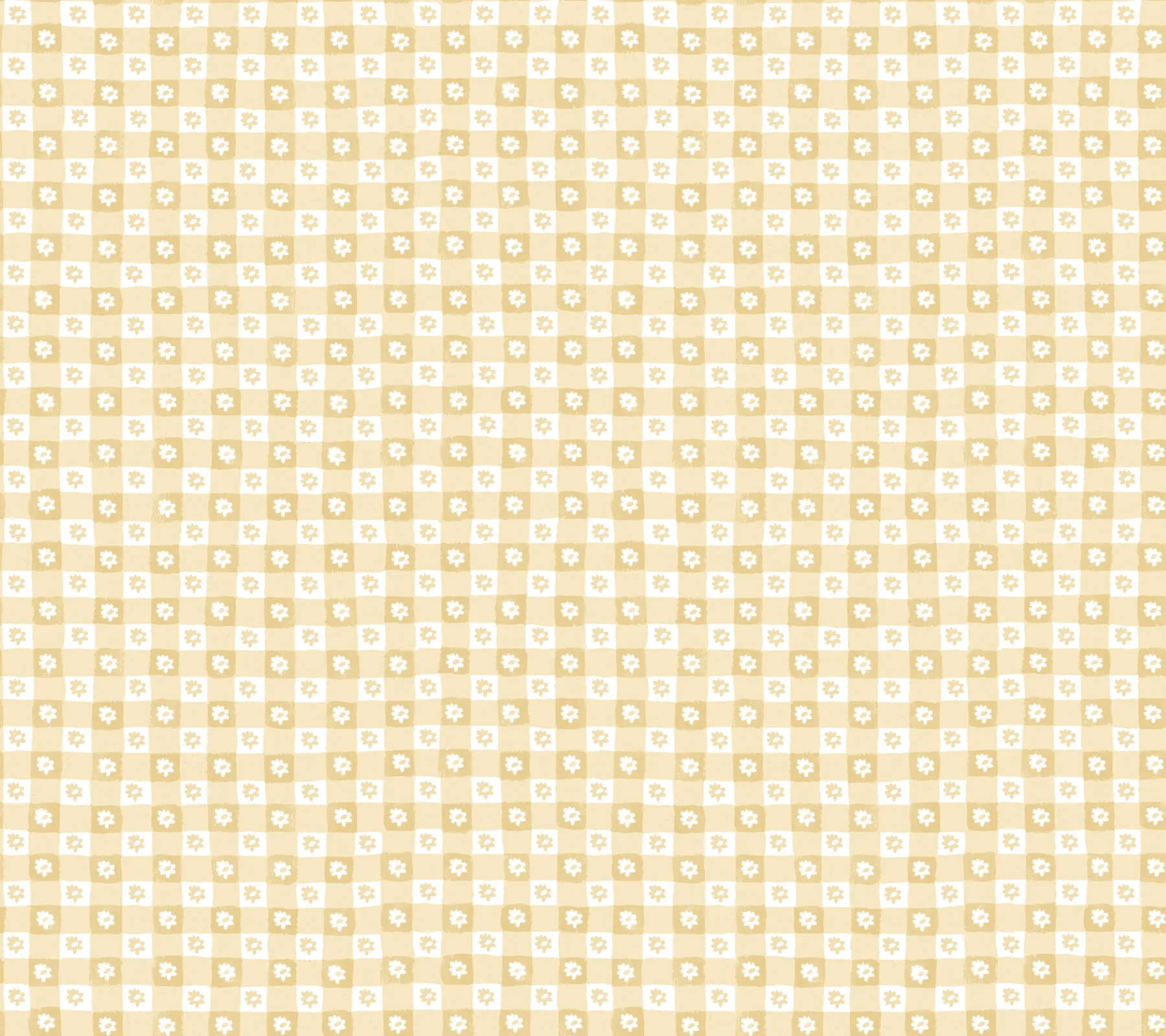 Rifle Paper Co. Daisy Gingham wallpaper, color Yellow, SKU PSW1692RL