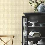 Rifle Paper Co. Daisy Gingham wallpaper, color Yellow, SKU PSW1692RL