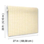 Rifle Paper Co. Daisy Gingham wallpaper, color Yellow, SKU PSW1692RL