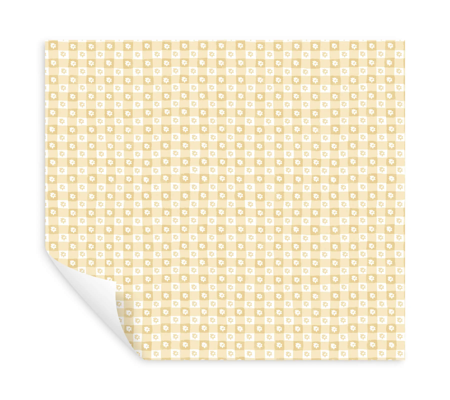 Rifle Paper Co. Daisy Gingham wallpaper, color Yellow, SKU PSW1692RL