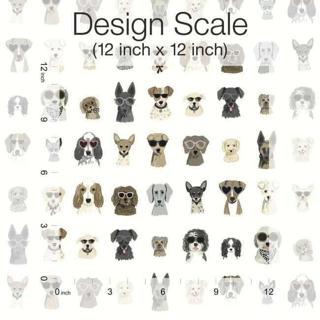 Rifle Paper Co. Dog Days wallpaper, color Grey, SKU PSW1462RL