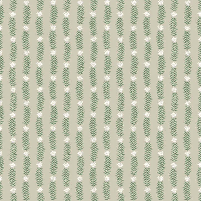 Rifle Paper Co. Eden wallpaper, color Beige & Green, SKU RP7339