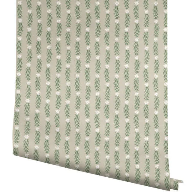 Rifle Paper Co. Eden - Beige & Green Wallpaper | Buy Online Rifle Paper Co. Eden wallpaper, color Beige & Green, SKU RP7339