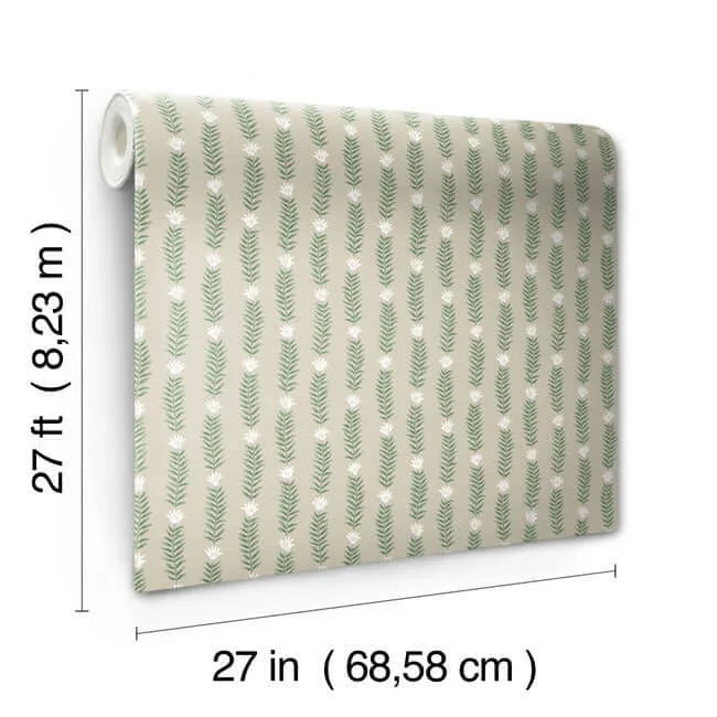 Rifle Paper Co. Eden - Beige & Green Wallpaper | Buy Online Rifle Paper Co. Eden wallpaper, color Beige & Green, SKU RP7339