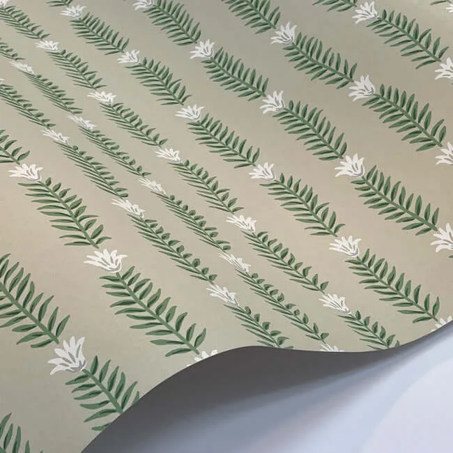 Rifle Paper Co. Eden - Beige & Green Wallpaper | Buy Online Rifle Paper Co. Eden wallpaper, color Beige & Green, SKU RP7339