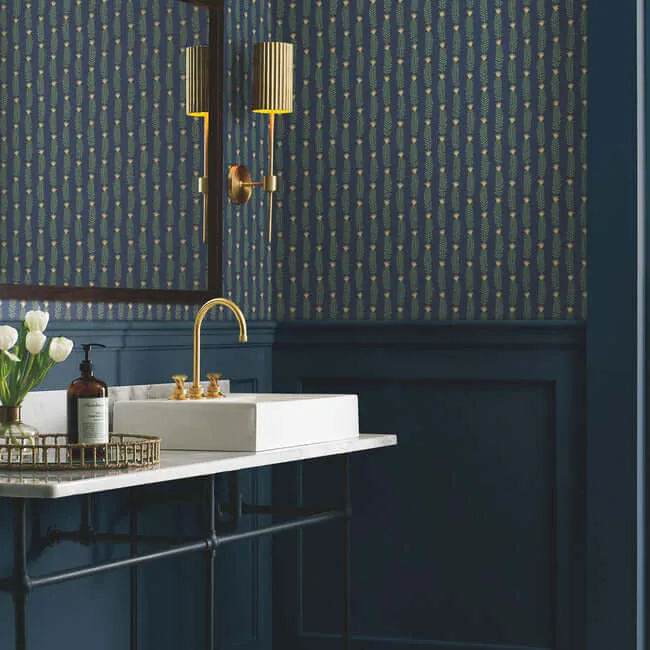 Rifle Paper Co. Eden - Blue & Green Wallpaper | Buy Online Rifle Paper Co. Eden wallpaper, color Blue & Green, SKU RP7342