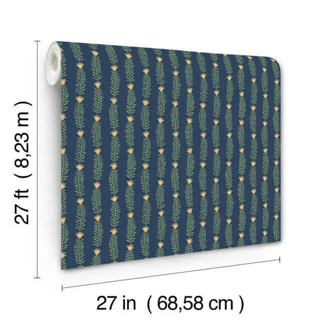 Rifle Paper Co. Eden - Blue & Green Wallpaper | Buy Online Rifle Paper Co. Eden wallpaper, color Blue & Green, SKU RP7342