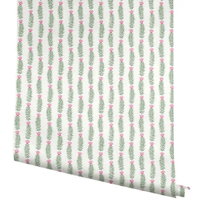 Rifle Paper Co. Eden wallpaper, color White & Green, SKU RP7340