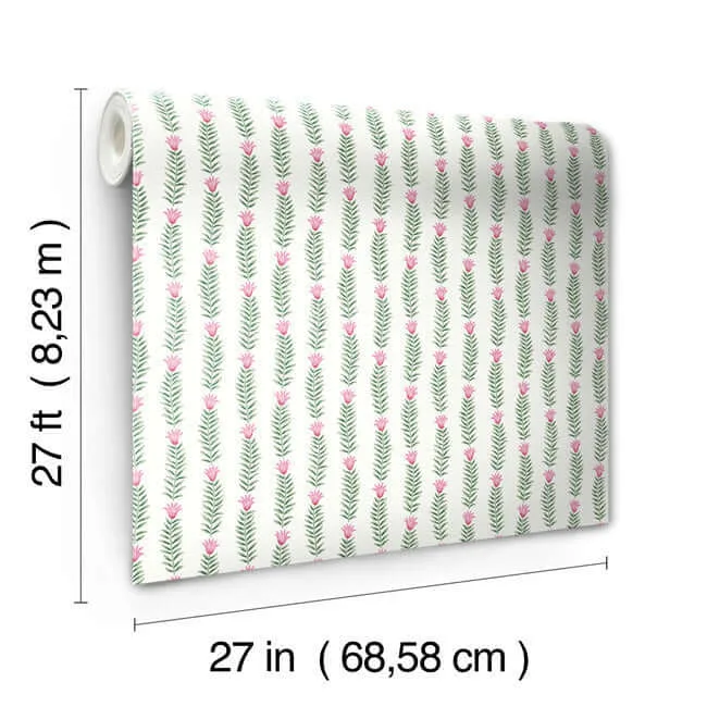Rifle Paper Co. Eden wallpaper, color White & Green, SKU RP7340