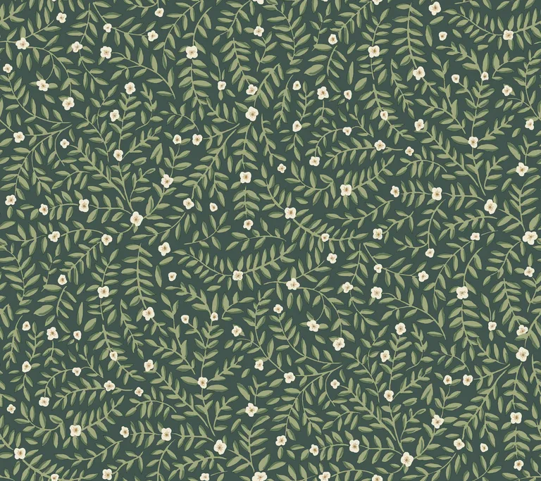 Rifle Paper Co. Elodie wallpaper, color Evergreen, SKU PSW1674RL