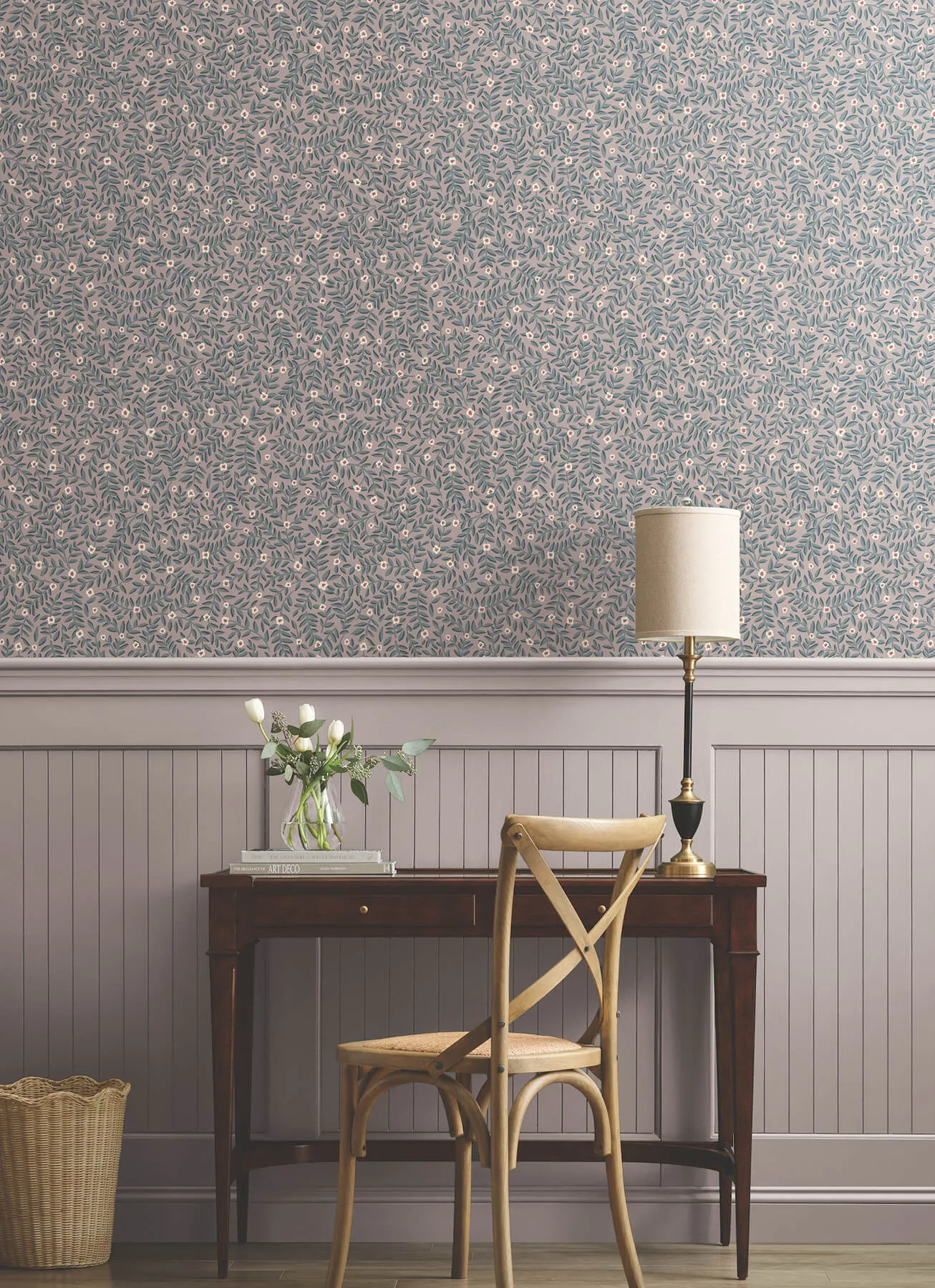 Rifle Paper Co. Elodie wallpaper, color Lavender, SKU PSW1693RL