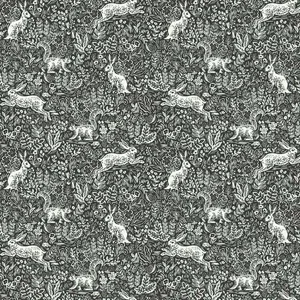 Rifle Paper Co. Fable wallpaper, color Black & White, SKU RI5105