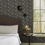 Rifle Paper Co. Fable - Black & White Wallpaper | Buy Online Rifle Paper Co. Fable wallpaper, color Black & White, SKU RI5105