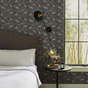 Rifle Paper Co. Fable wallpaper, color Black & White, SKU RI5105