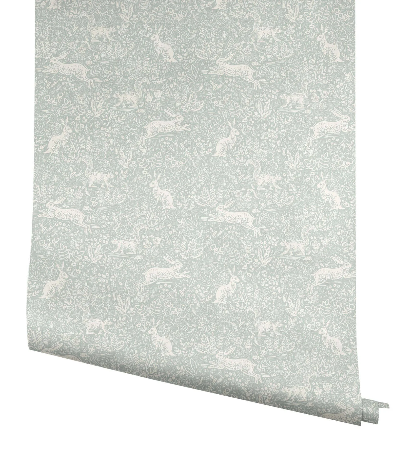 Rifle Paper Co. Fable - Mineral Wallpaper | Buy Online Rifle Paper Co. Fable wallpaper, color Mineral, SKU PSW1626RL
