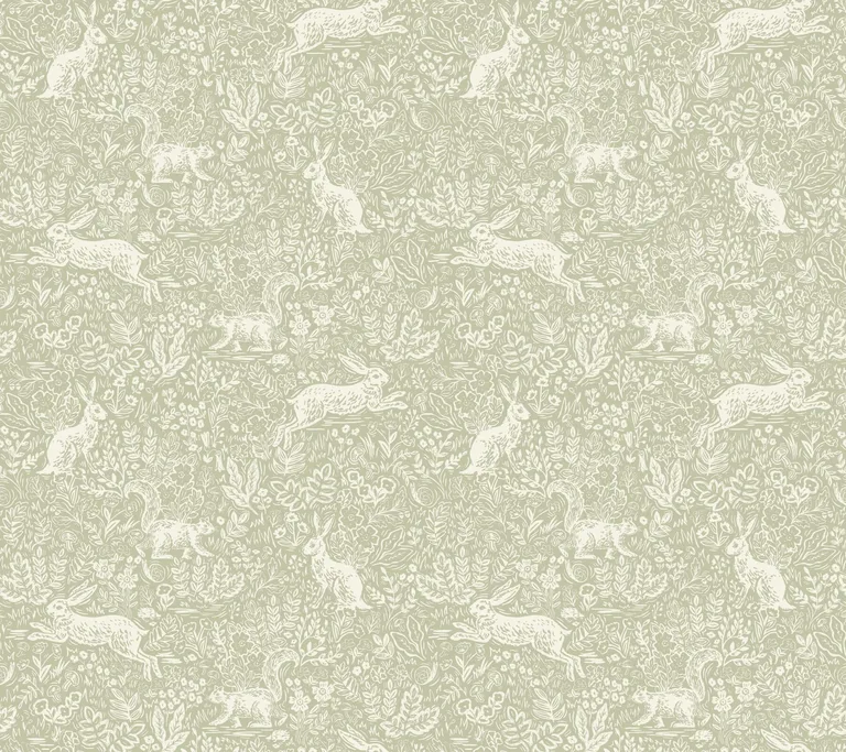 Rifle Paper Co. Fable wallpaper, color Mint, SKU PSW1628RL
