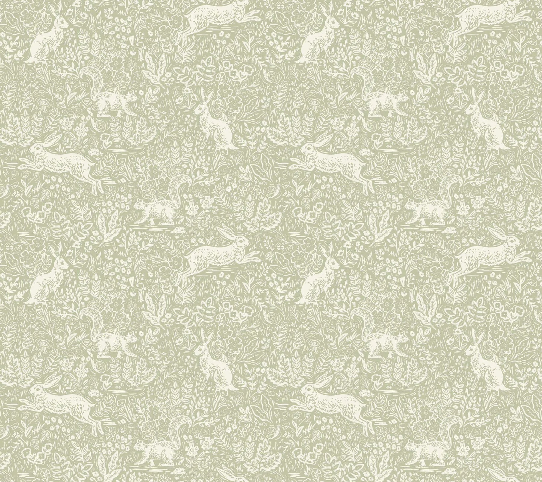 Rifle Paper Co. Fable wallpaper, color Mint, SKU PSW1628RL