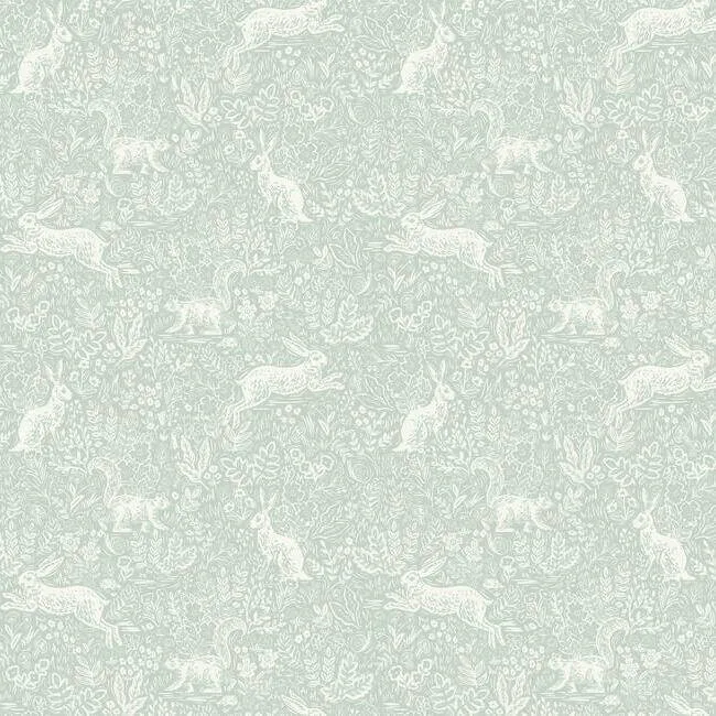 Rifle Paper Co. Fable wallpaper, color Mineral, SKU RI5101