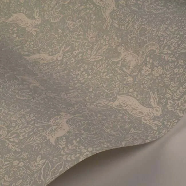 Rifle Paper Co. Fable - Mineral Wallpaper | Buy Online Rifle Paper Co. Fable wallpaper, color Mineral, SKU RI5101