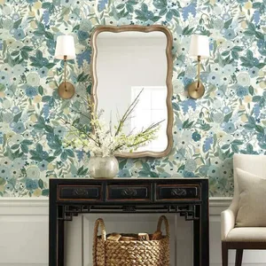 Rifle Paper Co. Garden Party wallpaper, color Blue, SKU RI5120