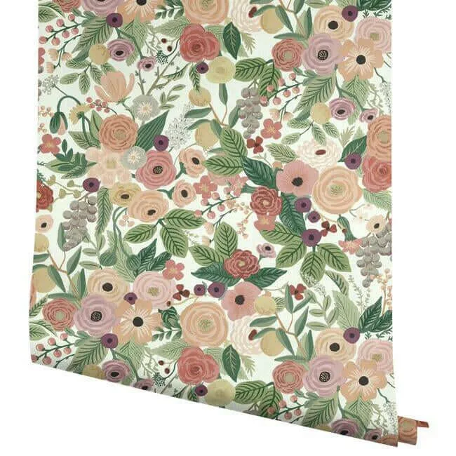 Rifle Paper Co. Garden Party - Burgundy Wallpaper | Buy Online Rifle Paper Co. Garden Party wallpaper, color Burgundy, SKU RI5122