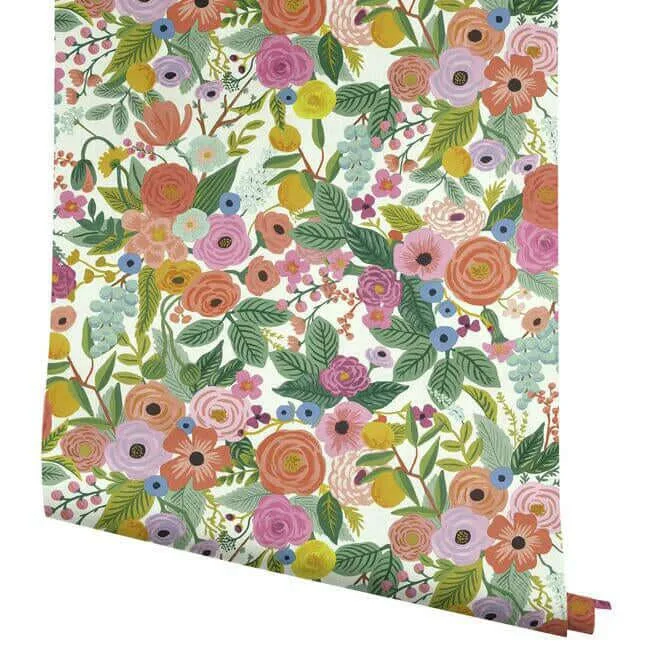 Rifle Paper Co. Garden Party - Coral & Orange Wallpaper | Buy Online Rifle Paper Co. Garden Party wallpaper, color Coral & Orange, SKU RI5119