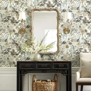 Rifle Paper Co. Garden Party wallpaper, color Off White & Brown, SKU PSW1202RL