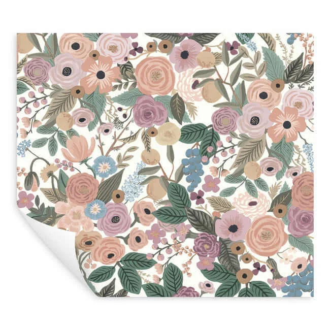 Rifle Paper Co. Garden Party wallpaper, color Blush Multi, SKU PSW1483RL