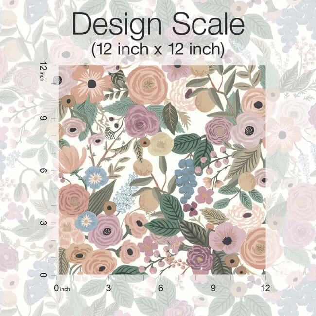 Rifle Paper Co. Garden Party wallpaper, color Blush Multi, SKU PSW1483RL
