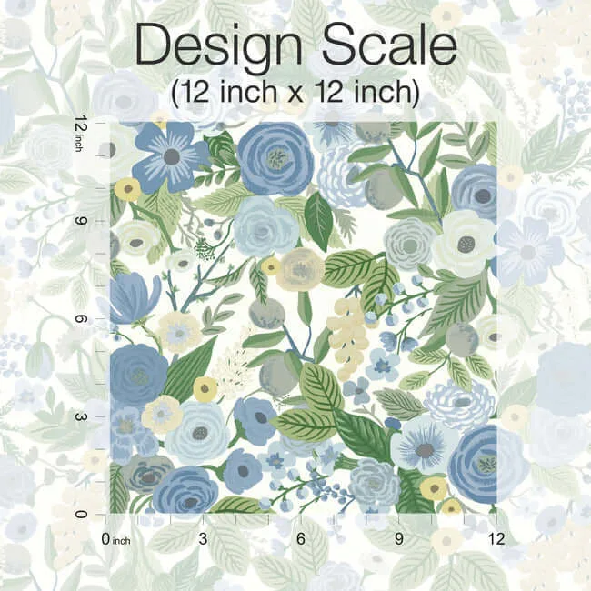 Rifle Paper Co. Garden Party - Blue & Green Multi Wallpaper | Buy Online Rifle Paper Co. Garden Party wallpaper, color Blue & Green Multi, SKU PSW1484RL