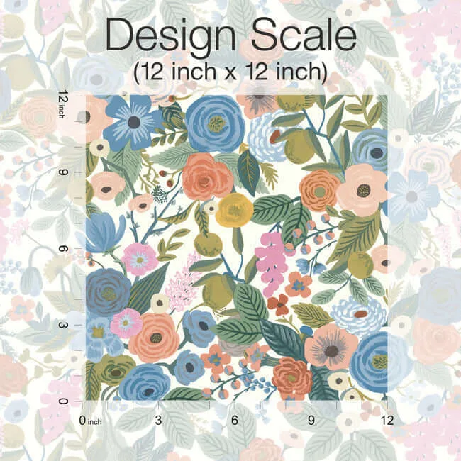 Rifle Paper Co. Garden Party - Cobalt Multi Wallpaper | Buy Online Rifle Paper Co. Garden Party wallpaper, color Cobalt Multi, SKU PSW1485RL