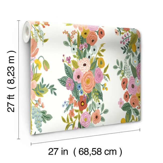 Rifle Paper Co. Garden Party Trellis - White & Dark Pink Wallpaper | Buy Online Rifle Paper Co. Garden Party Trellis wallpaper, color White & Dark Pink, SKU RP7310