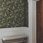 Rifle Paper Co. Herb Garden - Black Wallpaper | Buy Online Rifle Paper Co. Herb Garden wallpaper, color Black, SKU PSW1676RL
