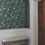 Rifle Paper Co. Herb Garden - Navy Wallpaper | Buy Online Rifle Paper Co. Herb Garden wallpaper, color Navy, SKU PSW1677RL