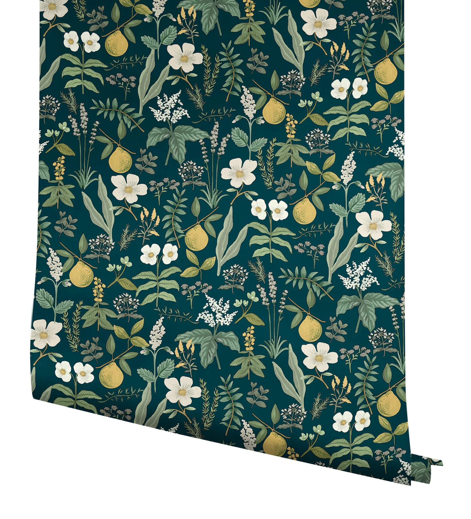 Rifle Paper Co. Herb Garden - Navy Wallpaper | Buy Online Rifle Paper Co. Herb Garden wallpaper, color Navy, SKU PSW1677RL