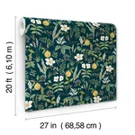 Rifle Paper Co. Herb Garden - Navy Wallpaper | Buy Online Rifle Paper Co. Herb Garden wallpaper, color Navy, SKU PSW1677RL