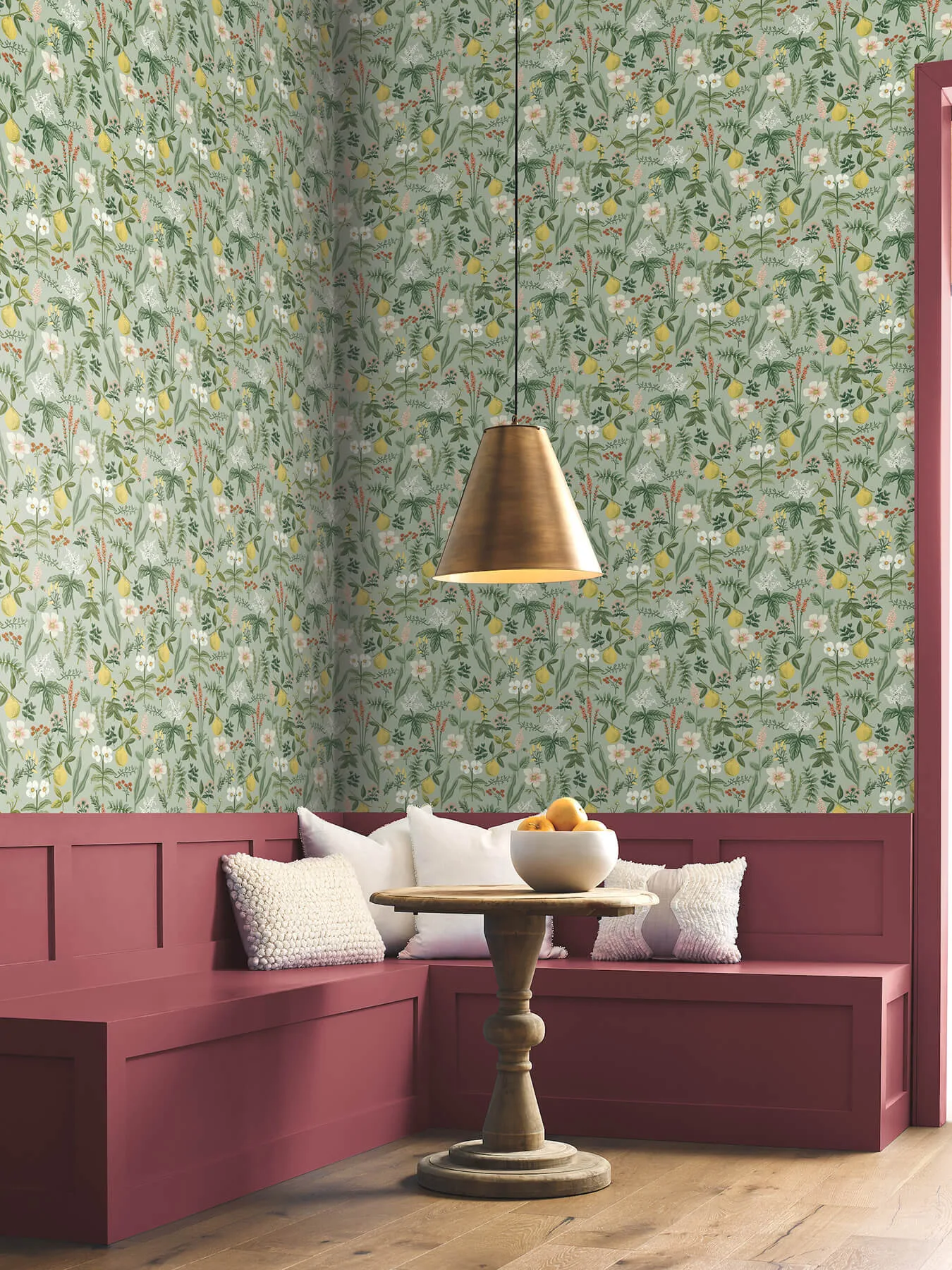 Rifle Paper Co. Herb Garden wallpaper, color Sage, SKU PSW1675RL