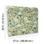 Rifle Paper Co. Herb Garden - Sage Wallpaper | Buy Online Rifle Paper Co. Herb Garden wallpaper, color Sage, SKU PSW1675RL