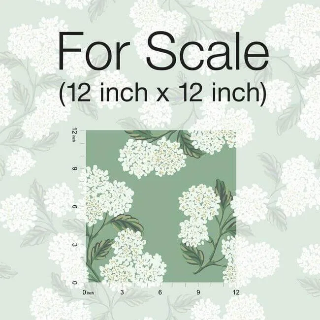 Rifle Paper Co. Hydrangea - Jade Wallpaper | Buy Online Rifle Paper Co. Hydrangea wallpaper, color Jade, SKU RI5145