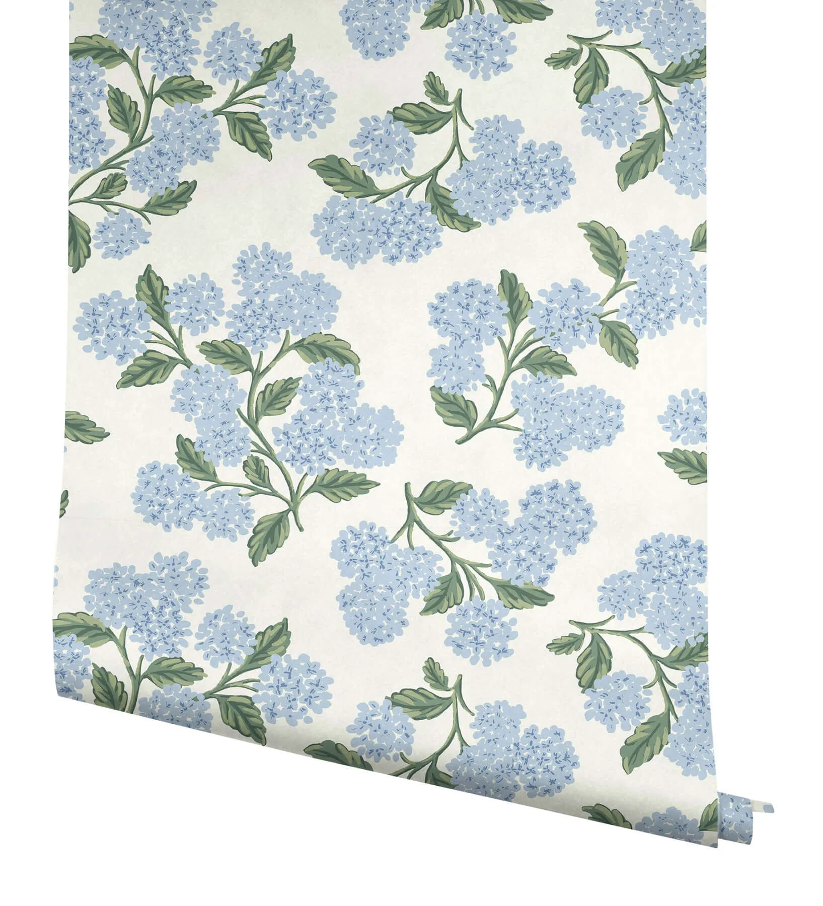 Rifle Paper Co. Hydrangea - Blue & White Wallpaper | Buy Online Rifle Paper Co. Hydrangea wallpaper, color Blue & White, SKU PSW1617RL