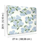 Rifle Paper Co. Hydrangea - Blue & White Wallpaper | Buy Online Rifle Paper Co. Hydrangea wallpaper, color Blue & White, SKU PSW1617RL